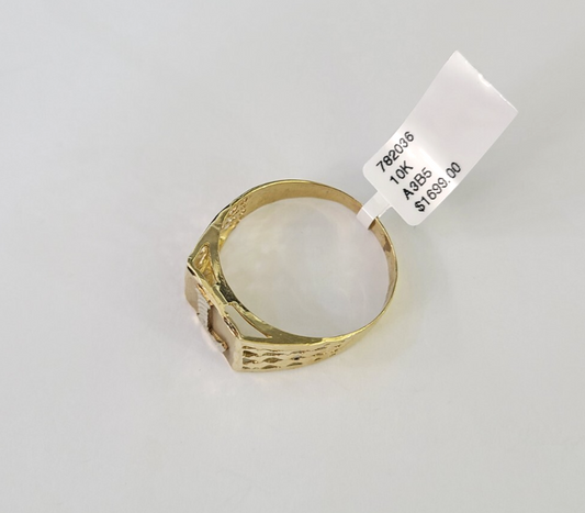 REAL Ring 10k Ring Alphabet L Initial Yellow Gold Genuine