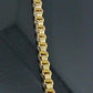 Real 10K Yellow Gold Byzantine Box Link Bracelet 8.5 inch Long 6.5mm Men