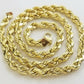 10k REAL Yellow Gold Rope Chain necklace 10mm 20" Men's thick 10kt diamond cuts