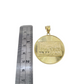 10K Yellow Gold Last Supper Pendant Charm Round Nugget Design 2 Inch