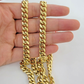 Real 14k Yellow Gold Chain 20 Inch Miami Cuban Link Necklace 7mm SOLID 14kt Mens