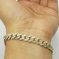 10K Yellow Gold Royal Monaco Cuban Bracelet 7.5mm Diamond Cut 8.5 " Long