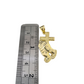 10k Gold Cuban Curb 3mm Chain Necklace Praying Hands Charm Pendant 18"-28" Set