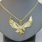 REAL 10k Yellow Gold Eagle Charm Pendant Flying Bird Diamond Cut Yellow Men