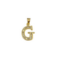 10k 2.5mm Rope Chain G Initial Alphabet Pendant 16"-28" Gold Set Charm Necklace