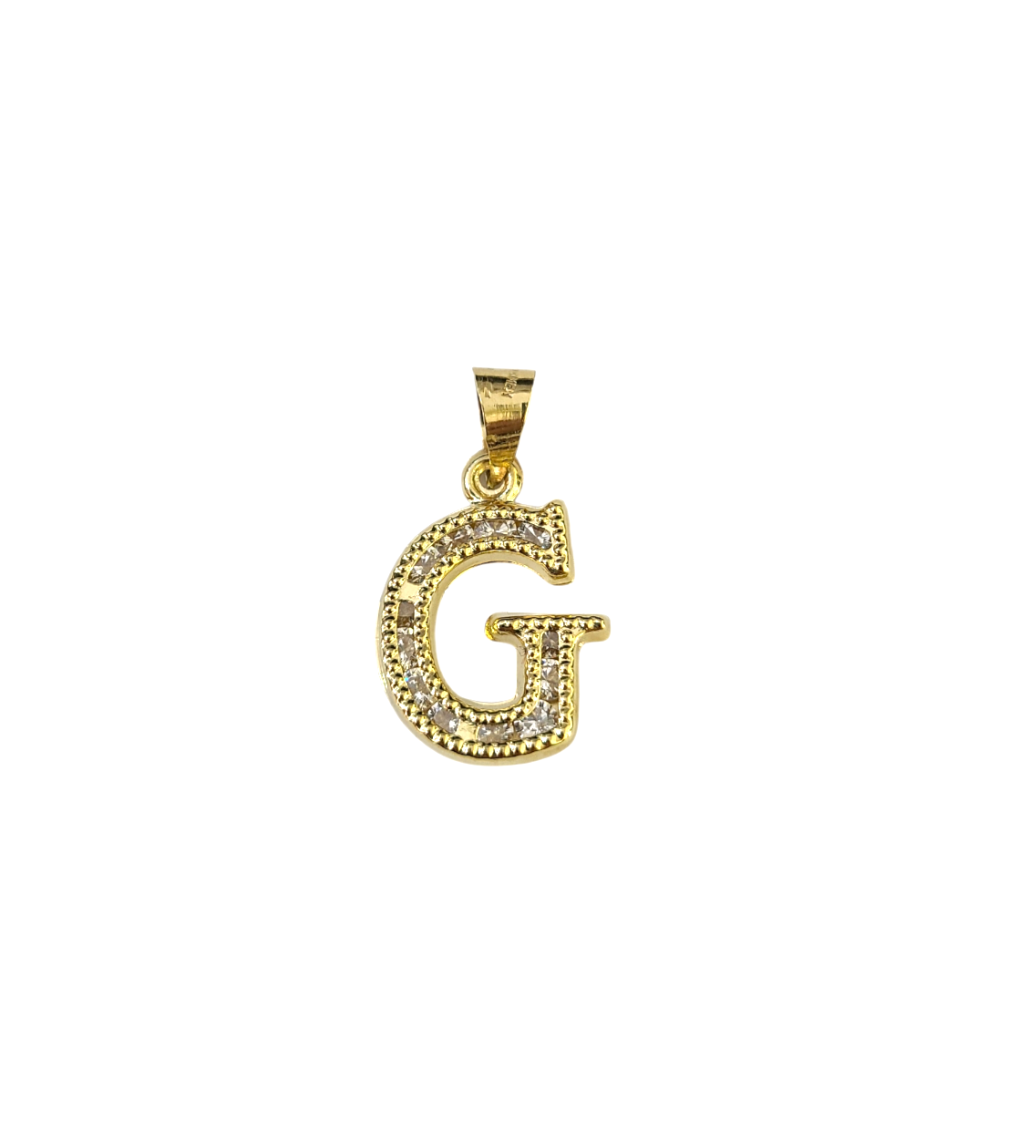 10k 2.5mm Rope Chain G Initial Alphabet Pendant 16"-28" Gold Set Charm Necklace