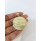 10K Yellow Gold Last Supper Pendant Charm Round Nugget Design 1.5-2 Inch