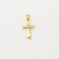 10k Gold Franco Chain Necklace Cz Stone Cross Charm 1mm 16-22 Inches Womens