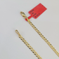 Real 18kt Cuban Curb Chain Necklace 2.5 mm 20 Inch Yellow Gold Men Women SOLID