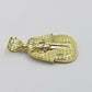 10k Egyptian King Yellow Gold Pharaoh Charm Mens Diamond Cut Design Pendant Real