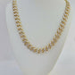 10k Gold Monaco Chain Necklace 7mm 22" Two-tone Diamond Cut REAL 10kt Gold SALE