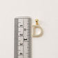 10K Gold Solid Franco Chain D Initial CZ Stone Pendant Set 1mm 16 18 20 22 Women