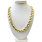 10k Yellow Gold Rope Necklace Chain 8mm 20-30 Inch Diamond Cuts Men's 10kt