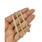 10k Yellow Gold Necklace Cuban Curb Chain 4mm 18"-28" inch Diamond Cuts 10kt