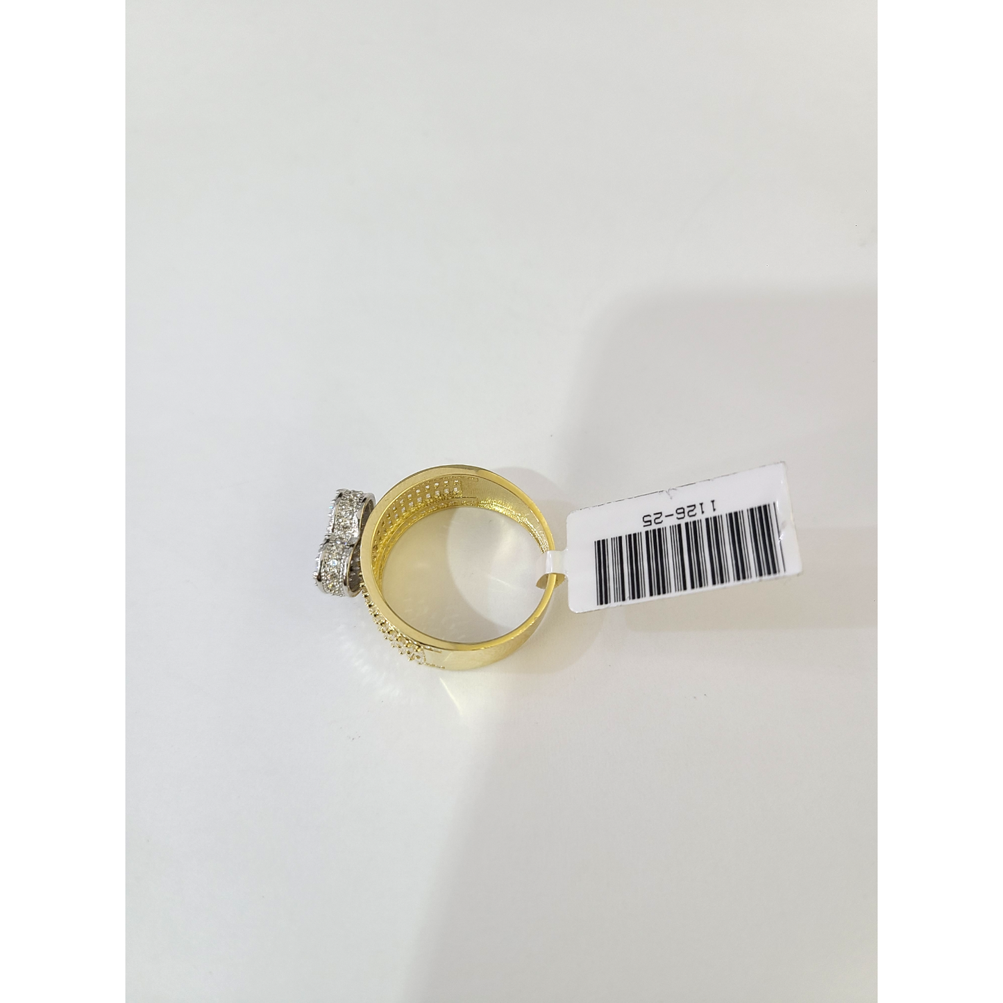 Real 10k Solitaire CZ Ring Yellow Gold Men 10Kt Genuine