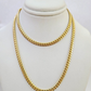 Real 18kt Yellow Gold Miami Cuban Chain Necklace 4mm 22 Inch Men Women SOLID 18k