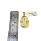 Real 10k Gold Franco Necklace Chain Pharaoh Head Charm 2.5mm 18"-26" Pendant SET