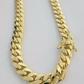 Real 10k Yellow Gold Chain 10mm Solid Miami Cuban Link Necklace 20 Inch Choker
