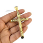 Real 10k Charm Pendant Christ Cross INRI Yellow Gold 10KT
