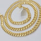 10k Gold Chain Necklace 6mm Miami Cuban Link 20" - 26 Inch REAL 10kt Yellow Gold