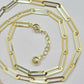 Real 10k Yellow Gold 4mm Paperclip Chain Cable Link Necklace 16"-24" Inch Hollow