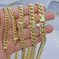 Real 10k Gold Chain 20"- 28" Miami Cuban link Necklace REAL 6mm-12mm REAL GOLD