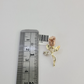 10k Rose Flower Charm Trio Pendant Charm Yellow White Gold Women REAL