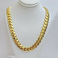 Real 10k Gold 15mm Mens Chain Royal Link Miami Cuban Monaco 22" Short Necklace