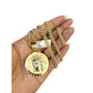 Real 10K Gold Miami Cuban Chain Jesus Christ 20"-28" 4mm Pendant Necklace SET