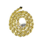 10k Yellow Gold Rope Necklace Chain 8mm 20-30 Inch Diamond Cuts Men's 10kt