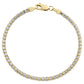 10K Yellow White Gold Two Tone 3mm Diamond Cut Ice Bead Link Bracelet 8 Inches