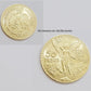 1947 Mexican Centenario 50 Gold Pesos Copy Coin Solid 10k Yellow Gold Centenaro
