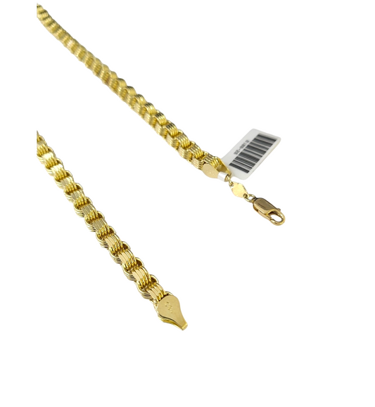 10k Yellow Gold Necklace Box Byzantine Chain 5mm 20"-28" inch REAL 10kt