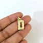 10K Yellow Gold D Initial Charm Pendant Alphabet Real 10kt Men Women