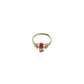 10k Gold Pink Marquise CZ Flower Ring Delicate Floral Ladies Statement