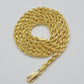 Real 18kt Yellow Gold Rope chain necklace 3mm 18-26 Inches Men women SOLID 18k