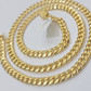 10k Gold Necklace 7mm 22 Inch Miami Cuban Link Chain REAL 10kt yellow Gold Men's
