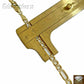 10k Yellow Gold men Figaro Chain necklace 4mm Diamond Cut 26" Cuban