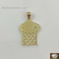 10k Gold Solid Men's Basket Ball Court Charm, Pendant with Diamond Cut, Real.