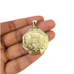 Real 10K Mexican 50 Pesos Medallion Pendant Charm Yellow Gold Genuine 10kt