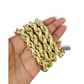 10K Yellow Gold Rope Chain Necklace 10mm 30 Inch REAL 10kt Diamond Cuts Men's