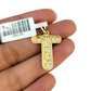 Real Gold 10k Chain Miami Cuban Link Necklace 2.5mm T Initial Charm Pendant SET