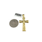 Real 10k Yellow Gold Charm Pendant Cross Diamond Cuts 10KT