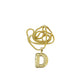 Real 10k Gold Franco Chain D Initial Charm Pendant Necklace SET 2.5mm 16"-26"