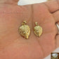 10k Yellow Gold Solid Lion Head Charm Pendant Diamond Cut REAL 10KT Gold