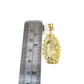 10k Gold Chain Cuban Curb 3mm Necklace Virgin Mary Charm Pendant Set 18"-28"