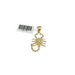 Real 10k Yellow Gold Charm Pendant Scorpion 1.2 in Diamond Cuts 10KT