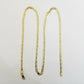 14k valentino Trio - Gold Women's Link chain 26" necklace 5mm with Diamond Cuts