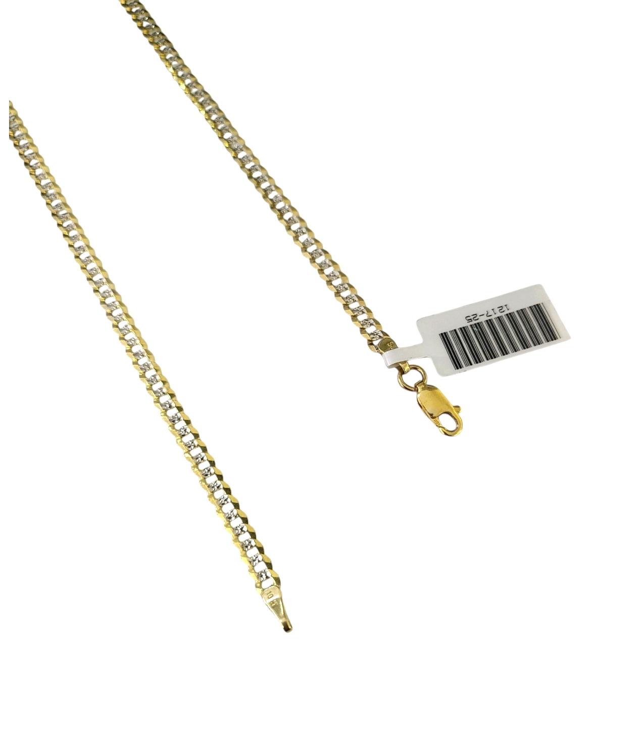 10k Yellow Gold Necklace Cuban Curb Chain 4mm 18"-28" inch Diamond Cuts 10kt
