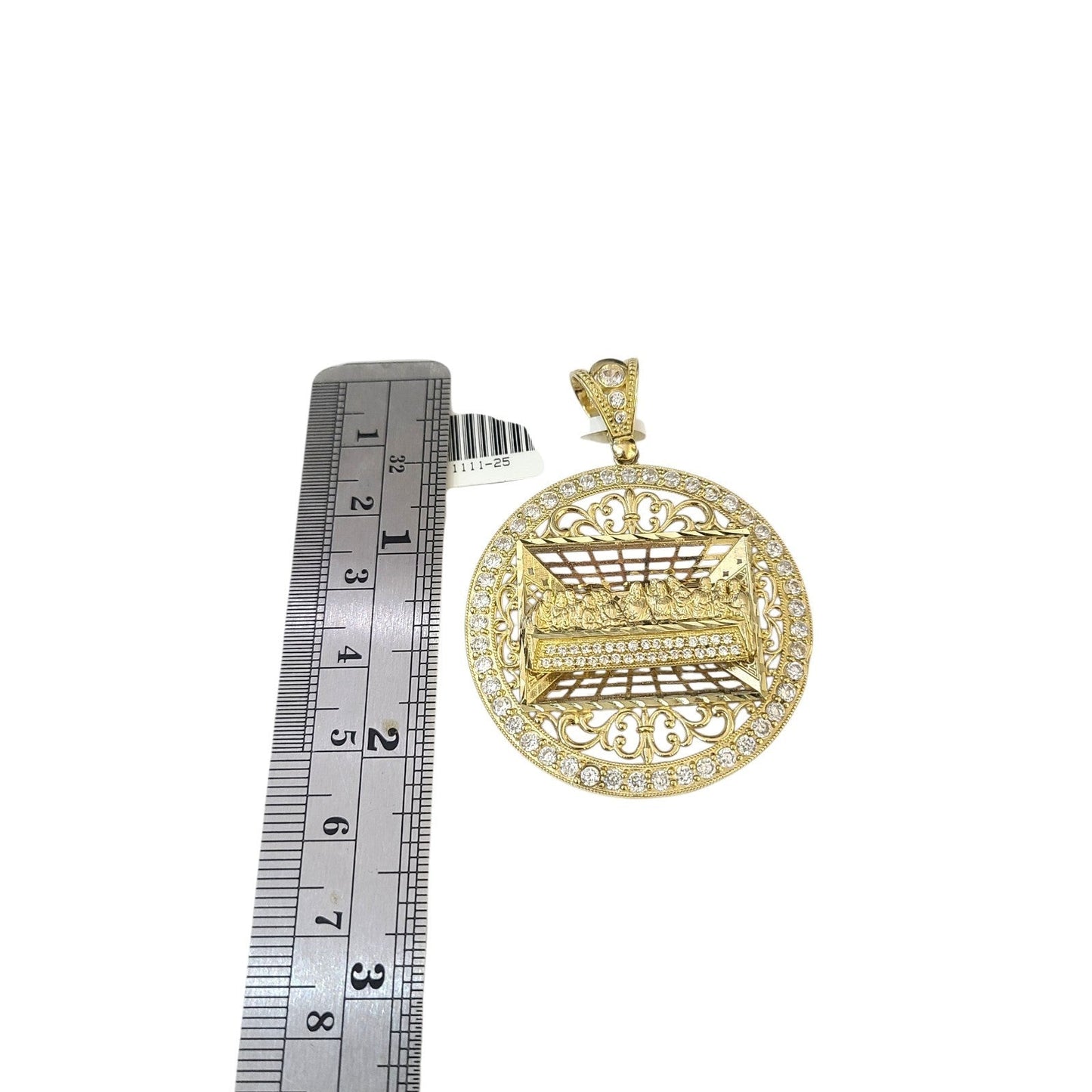 Real 10k Rope Chain Last Supper 7mm 20"-30" Necklace Pendant Set Gold Men
